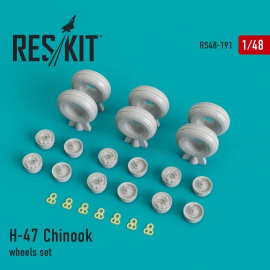 H-47 Chinook wheels set - ResKit Models RS48-0191