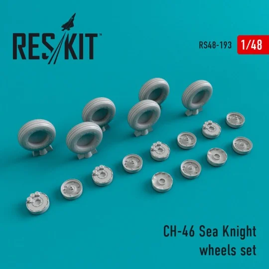 CH-46 Sea Knight wheels set - ResKit Models RS48-0193