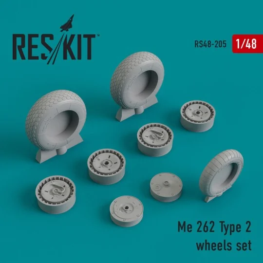 Me.262 type 2 wheels set - ResKit Models RS48-0205