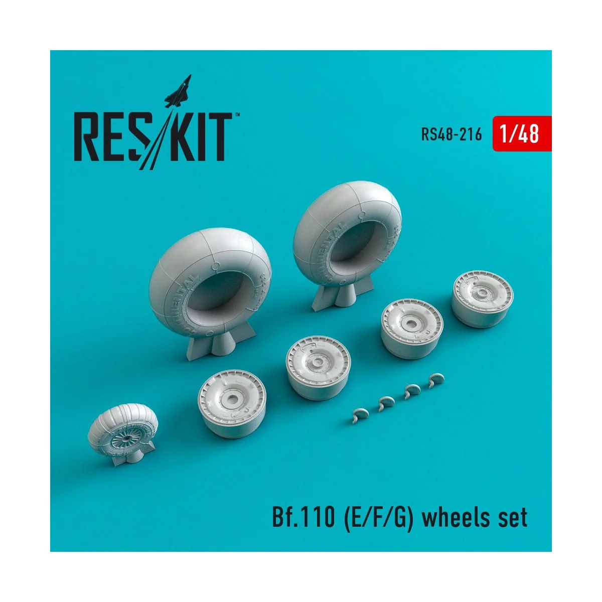 Bf.110 (E,F,G) wheels set - ResKit Models RS48-0216