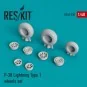 P-38 Lightning type 1 wheels set - ResKit Models RS48-0220