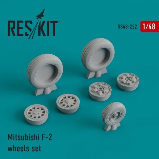 Mitsubishi F-2 wheels set, 1/48 - ResKit Models RS48-0222