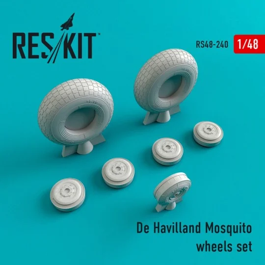 DH.98 Mosquito wheels set, 1/48 - ResKit Models RS48-0240 DH.98 Mosquito wheels set, 1/48 - ResKit Models RS48-0240