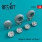 DH.115 Vampire wheels set type 1 - ResKit Models RS48-0249