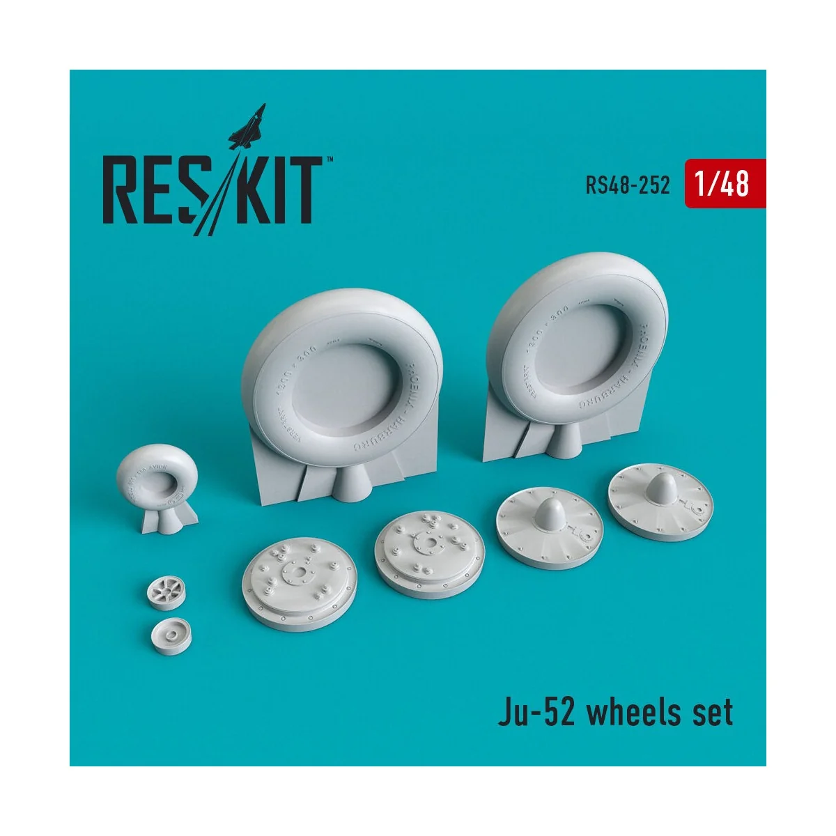 Junkers Ju -52 wheels set - ResKit Models RS48-0252