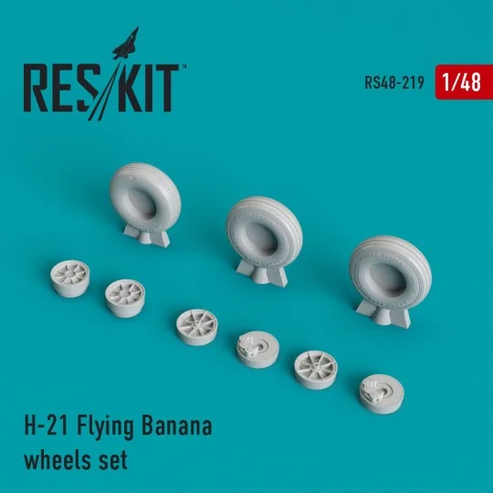 H-21 Flying Banana wheels set - ResKit Models RS48-0219