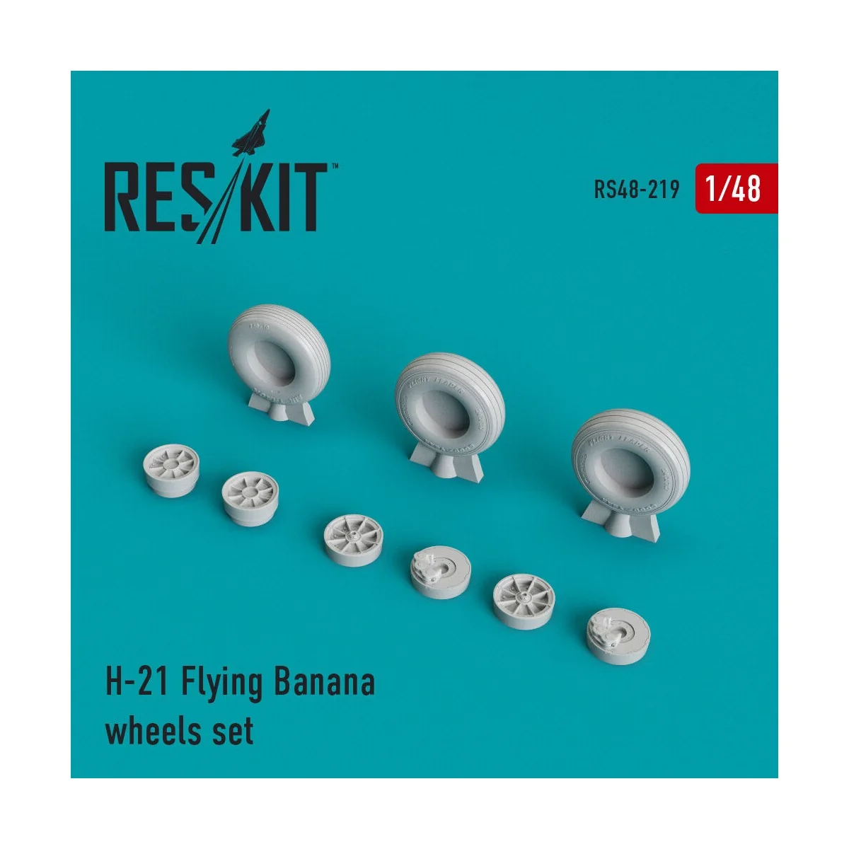 H-21 Flying Banana wheels set, 1/48 - ResKit Models RS48-0219