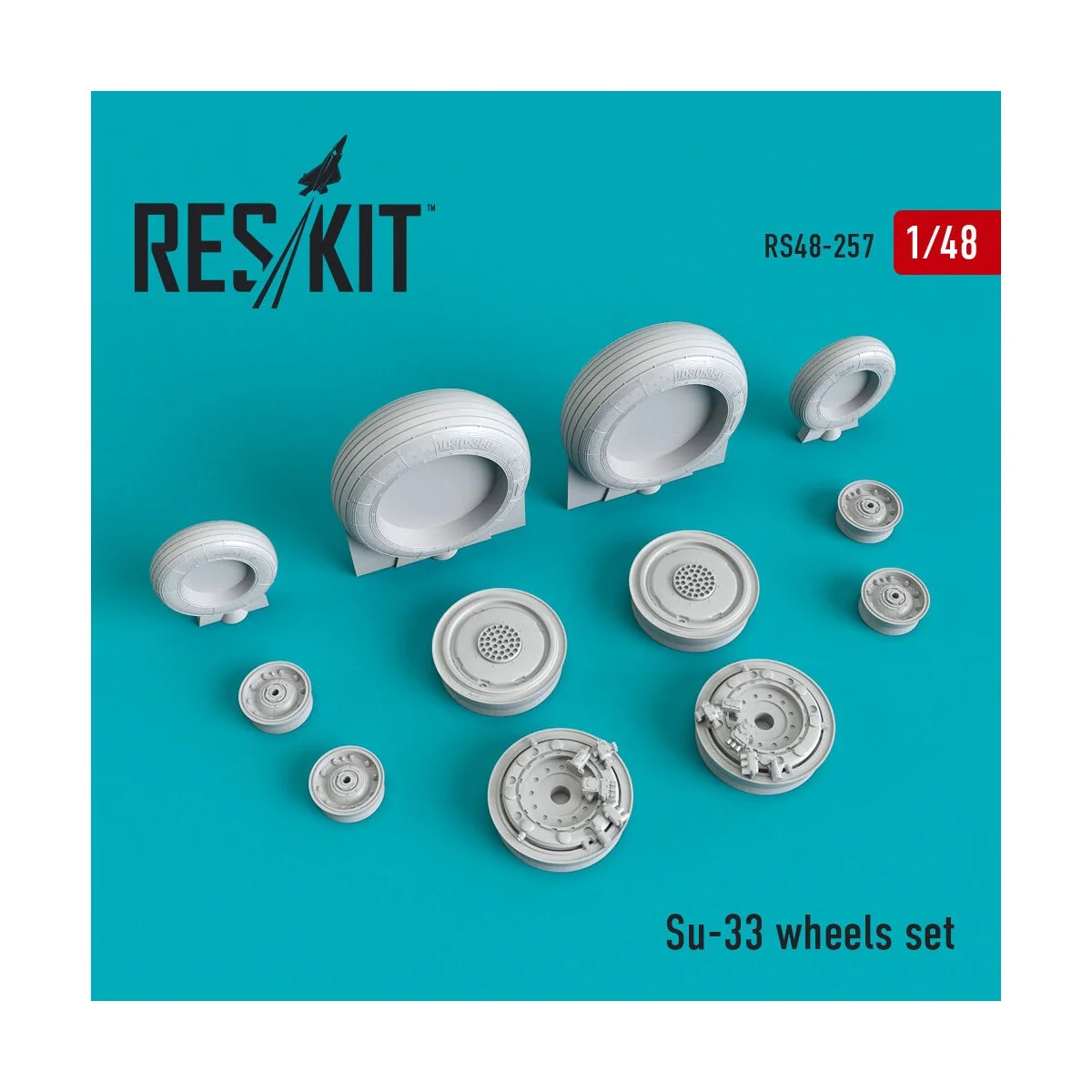 Su-33 wheels set, 1/48 - ResKit Models RS48-0257 Su-33 wheels set, 1/48 - ResKit Models RS48-0257