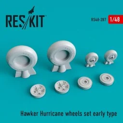 Hawker Hurricane wheels set early type (weighted), 1/48 - ResKit Mo...