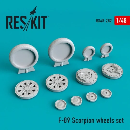 F-89 Scorpion wheels set, 1/48 - ResKit Models RS48-0282