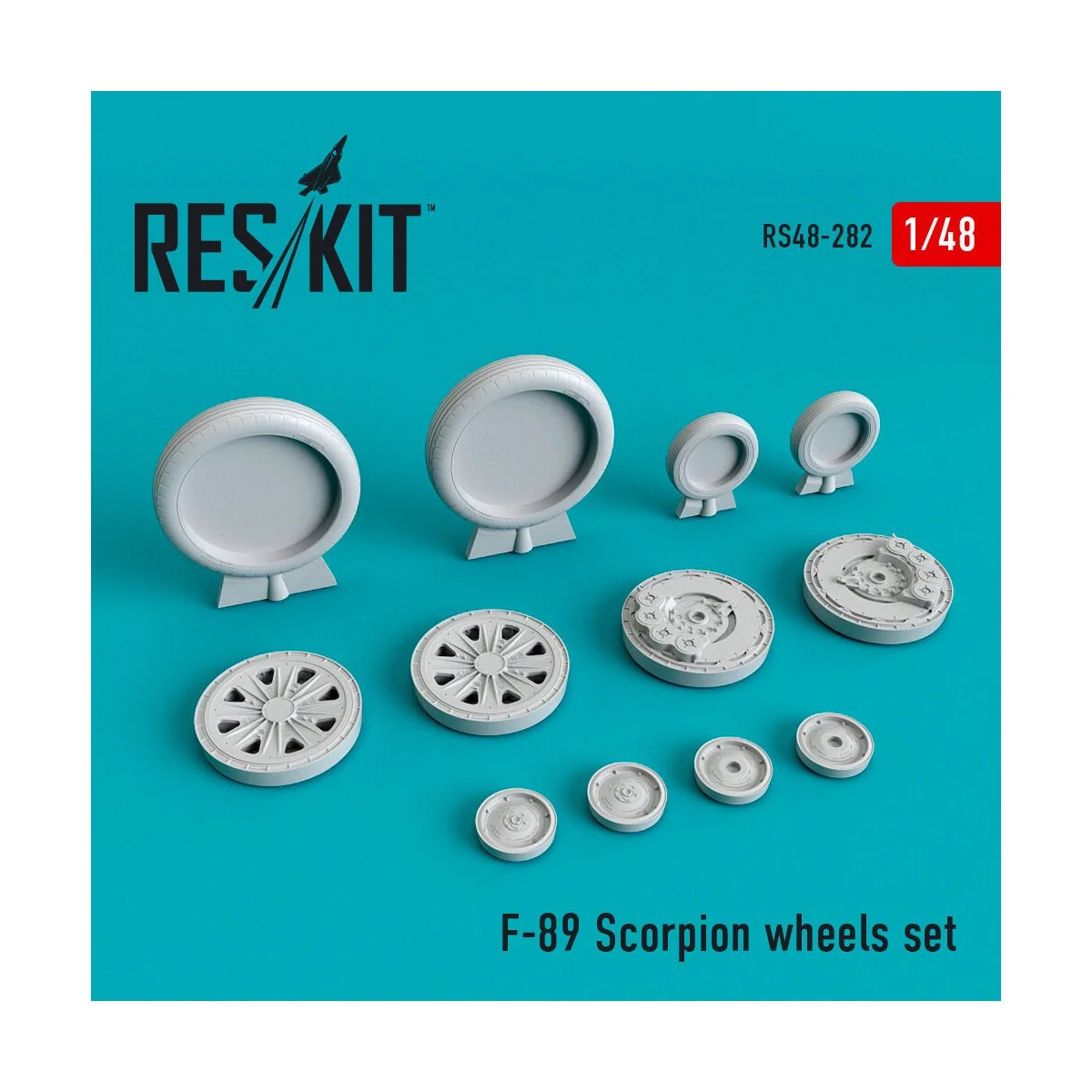 F-89 Scorpion wheels set, 1/48 - ResKit Models RS48-0282