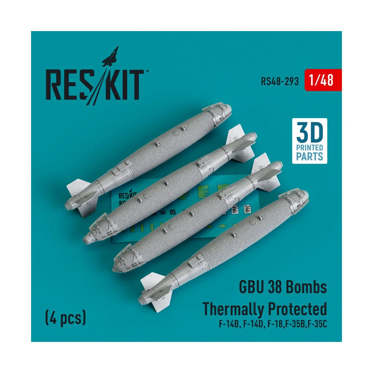 GBU-38 bombs thermally protected (4 pcs) (F-14B, F-14D, F-18,F-35B,...