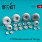C-130 Hercules wheels set late type (weighted) - ResKit Models RS48...