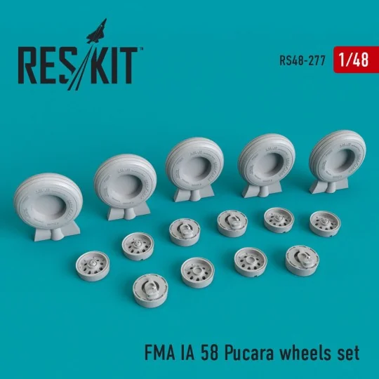 FMA IA 58 Pucará (Pucara) wheels set, 1/48 - ResKit Models RS48-0277