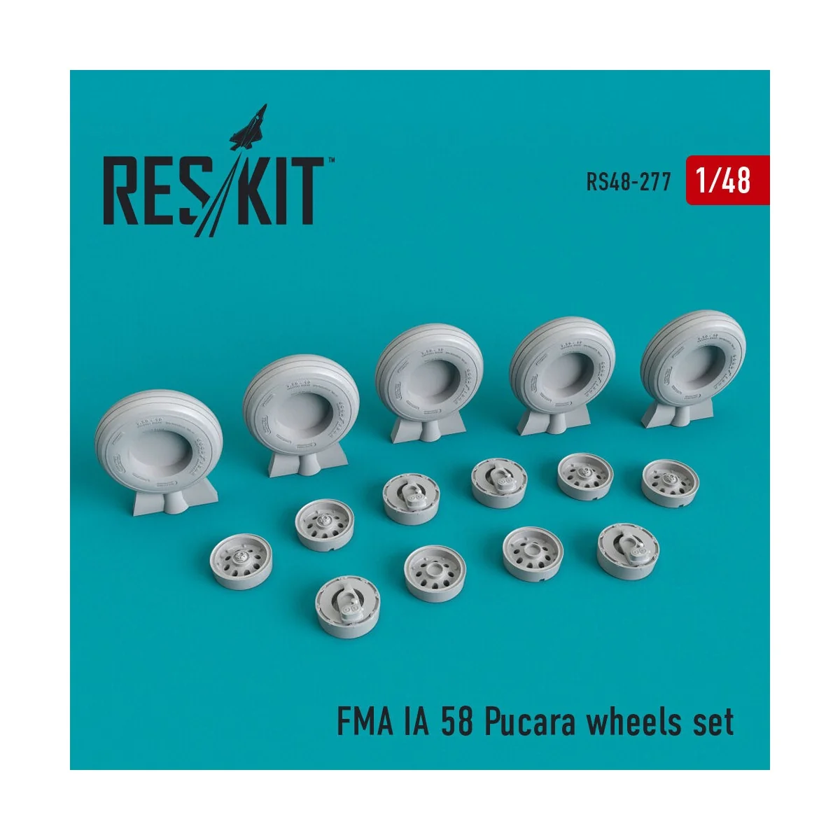 FMA IA 58 Pucará (Pucara) wheels set - ResKit Models RS48-0277