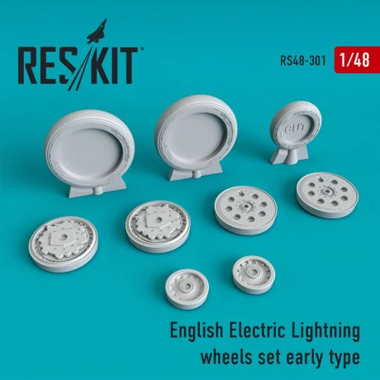 EE Lightning wheels set early type, 1/48 - ResKit Models RS48-0301 EE Lightning wheels set early type, 1/48 - ResKit Models RS48-0301