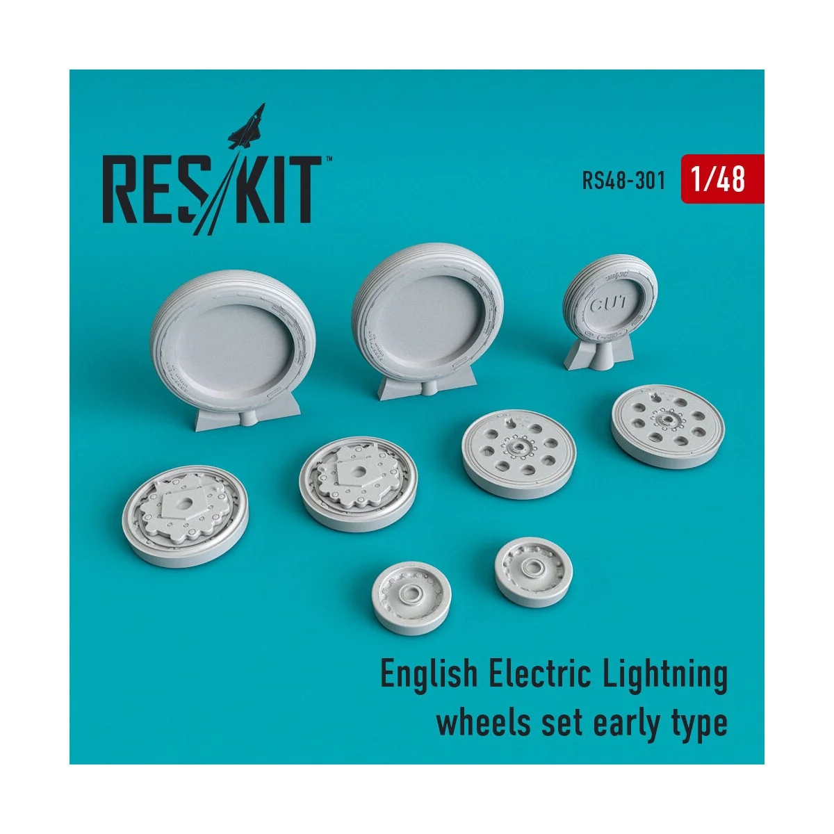 EE Lightning wheels set early type - ResKit Models RS48-0301