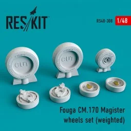 Fouga CM.170 Magister wheels set (weighted), 1/48 - ResKit Models R...