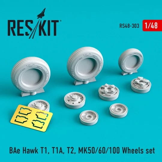 BAe Hawk T1, T1A, T2, MK50/60/100 wheels set - ResKit Models RS48-0303