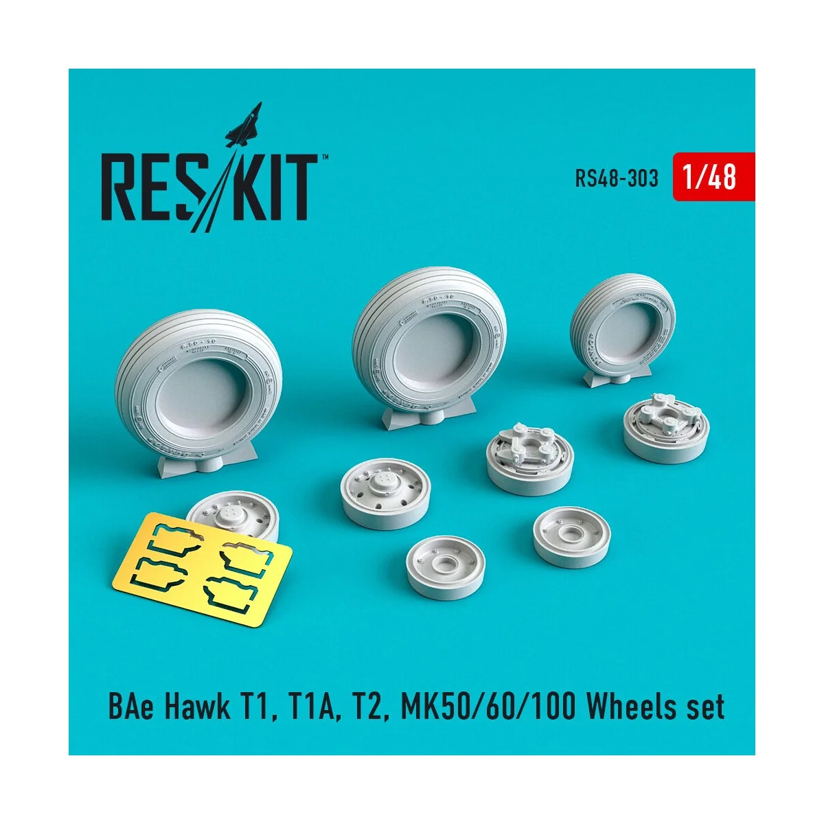 BAe Hawk T1, T1A, T2, MK50/60/100 wheels set, 1/48 - ResKit Models ... BAe Hawk T1, T1A, T2, MK50/60/100 wheels set, 1/48 - ResKit Models ...