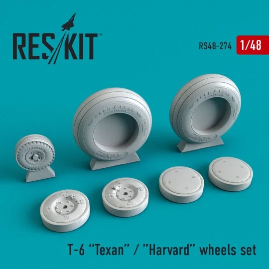 T-6 Texan wheels set, 1/48 - ResKit Models RS48-0274 T-6 Texan wheels set, 1/48 - ResKit Models RS48-0274