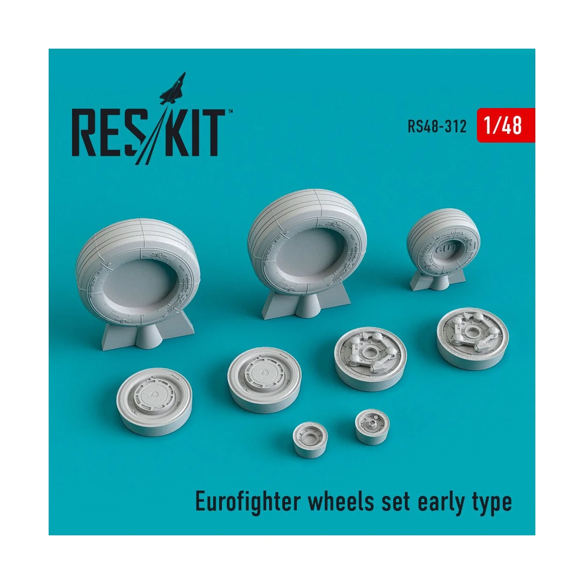 Eurofighter wheels set early type, 1/48 - ResKit Models RS48-0312 Eurofighter wheels set early type, 1/48 - ResKit Models RS48-0312