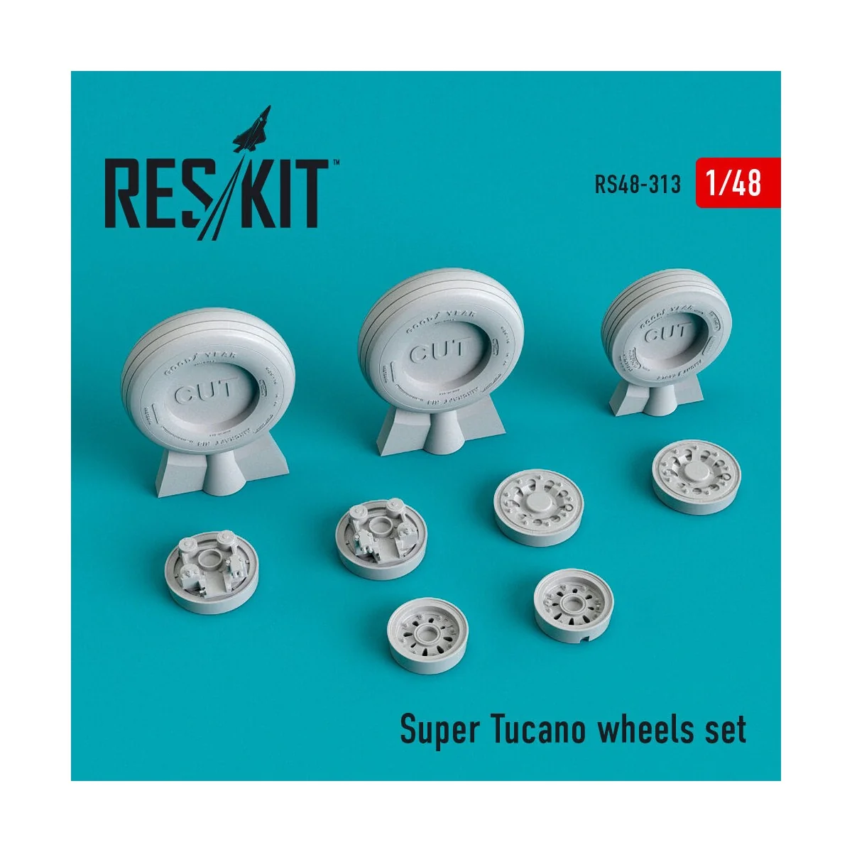 Super Tucano wheels set, 1/48 - ResKit Models RS48-0313 Super Tucano wheels set, 1/48 - ResKit Models RS48-0313