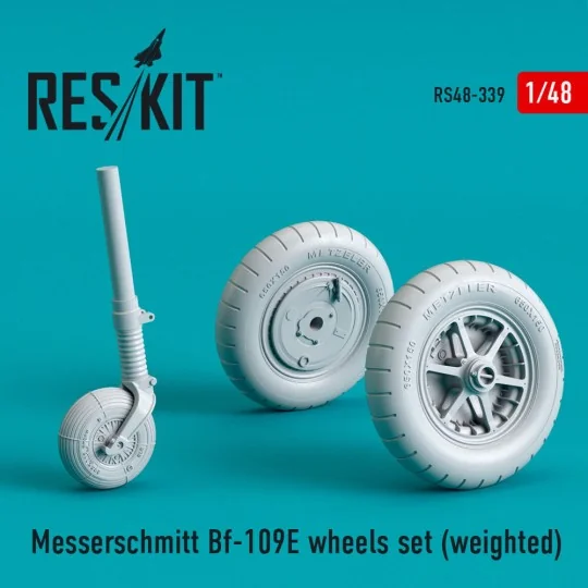 Bf-109E wheels set (weighted), 1/48 - ResKit Models RS48-0339 Bf-109E wheels set (weighted), 1/48 - ResKit Models RS48-0339