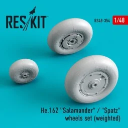 He.162 Salamander / Spatz wheels set (weighted) - ResKit Models RS4...