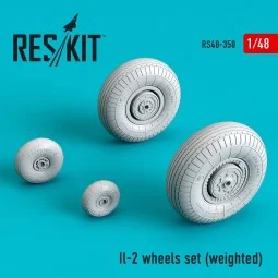 Il-2 wheels set (weighted) - ResKit Models RS48-0358
