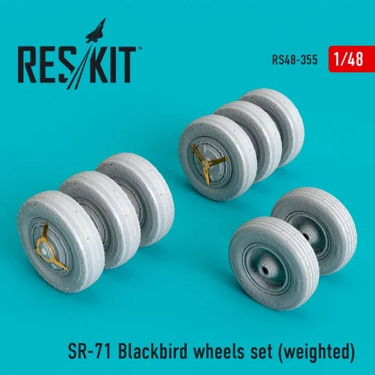 SR-71 Blackbird wheels set (weighted), 1/48 - ResKit Models RS48-0355