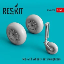 Me-410 wheels set (weighted), 1/48 - ResKit Models RS48-0352