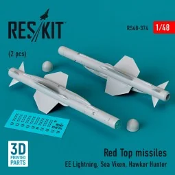 Red Top missiles (2pcs) (EE Lightning, Sea Vixen, Hawker Hunter) (3...