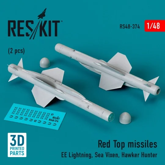 Red Top missiles (2pcs) (EE Lightning, Sea Vixen, Hawker Hunter) (3...