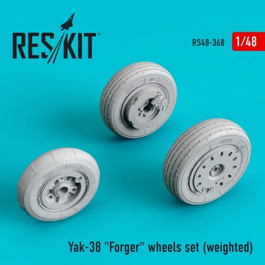 Yak-38 Forger wheels set (weighted), 1/48 - ResKit Models RS48-0368 Yak-38 Forger wheels set (weighted), 1/48 - ResKit Models RS48-0368