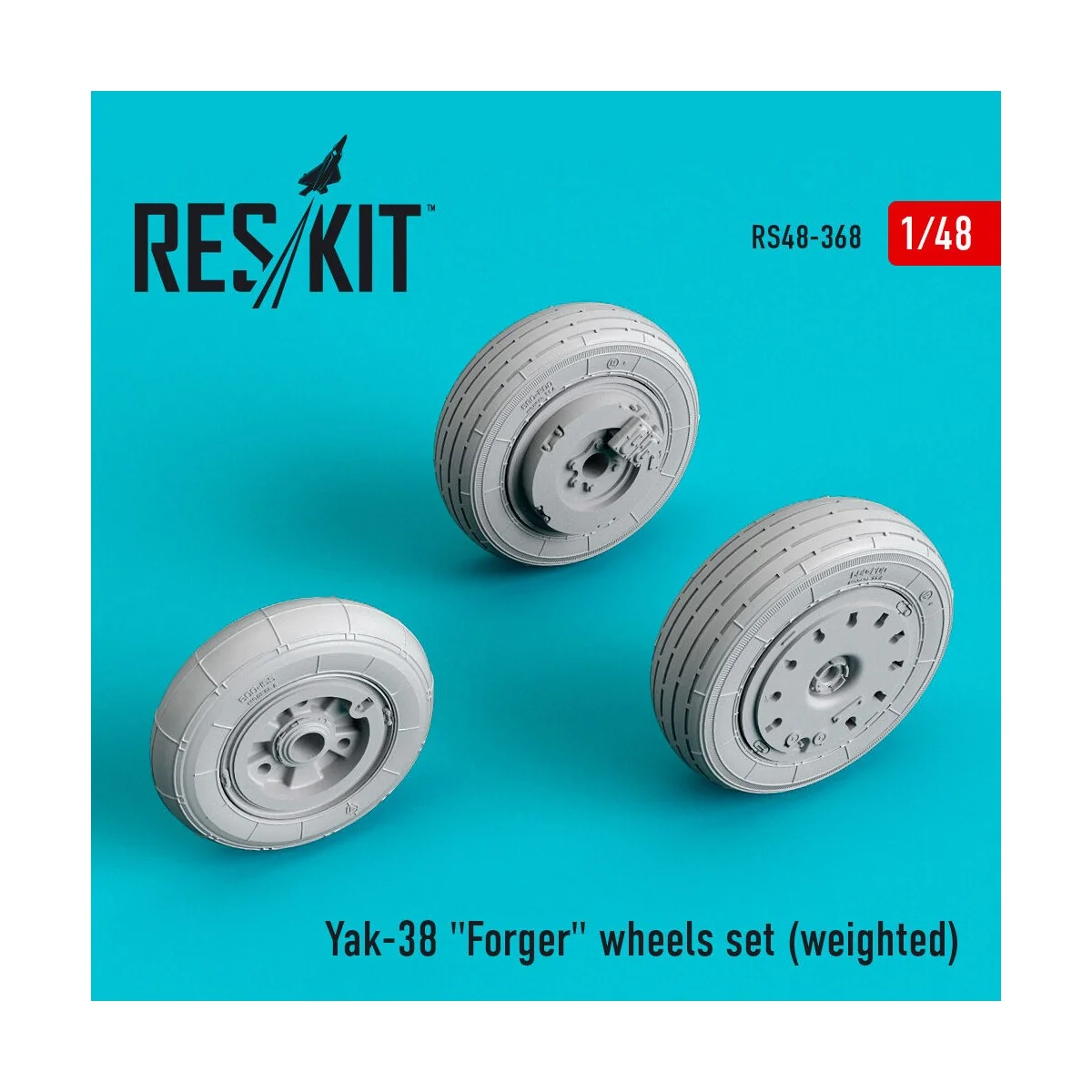 Yak-38 Forger wheels set (weighted) - ResKit Models RS48-0368