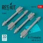 R-73 missiles (4 pcs) (MiG-29, Su-27) (3D Printed) - ResKit Models ...