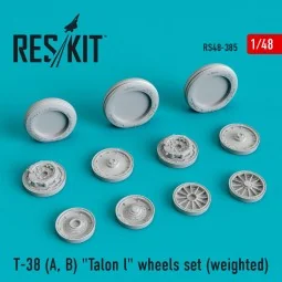 T-38 (A, B) Talon l wheels set (weighted), 1/48 - ResKit Models RS4...