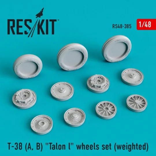 T-38 (A, B) Talon l wheels set (weighted), 1/48 - ResKit Models RS4...