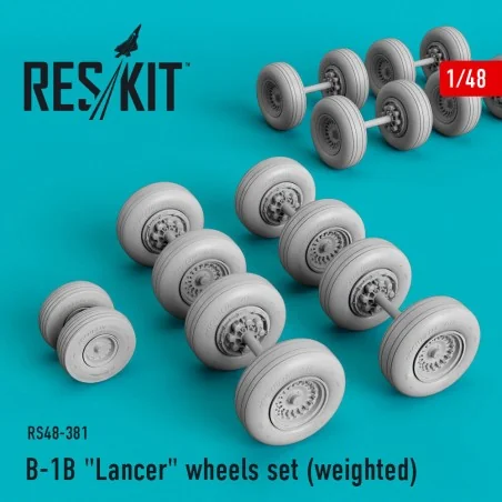 B-1B Lancer wheels set (weighted), 1/48 - ResKit Models RS48-0381