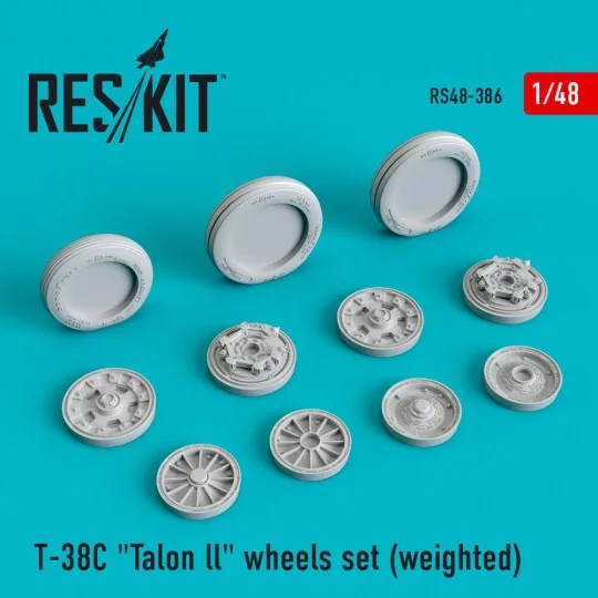 T-38C Talon ll wheels set (weighted), 1/48 - ResKit Models RS48-0386