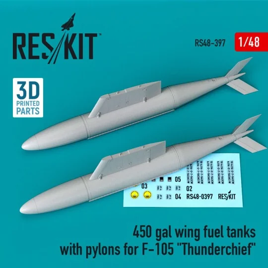 450 gal wing fuel tanks with pylons for F-105 Thunderchief (2 pcs),... 450 gal wing fuel tanks with pylons for F-105 Thunderchief (2 pcs),...