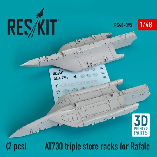 AT730 triple store racks for Rafale (2 pcs) (3D Printed) - ResKit M...