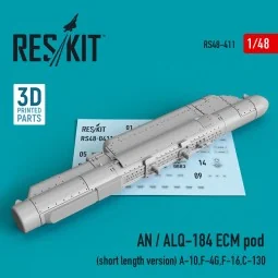 AN / ALQ-184 ECM pod (short length version) (A-10, F-4G, F-16, C-13...