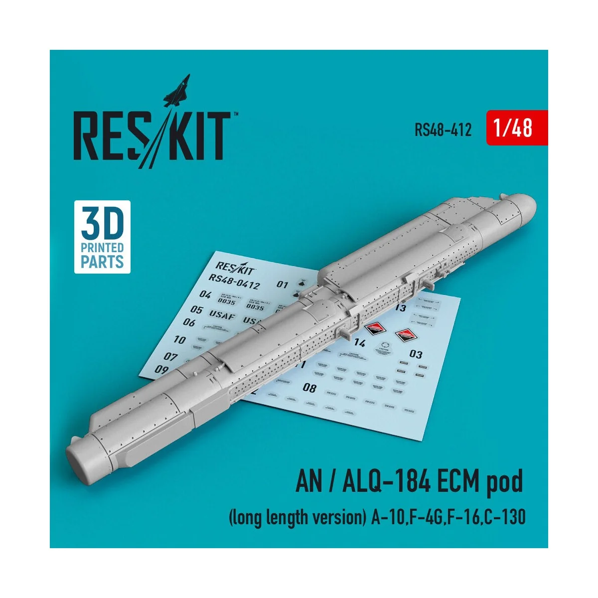 AN / ALQ-184 ECM pod (long length version) (A-10, F-4G, F-16, C-130... AN / ALQ-184 ECM pod (long length version) (A-10, F-4G, F-16, C-130...