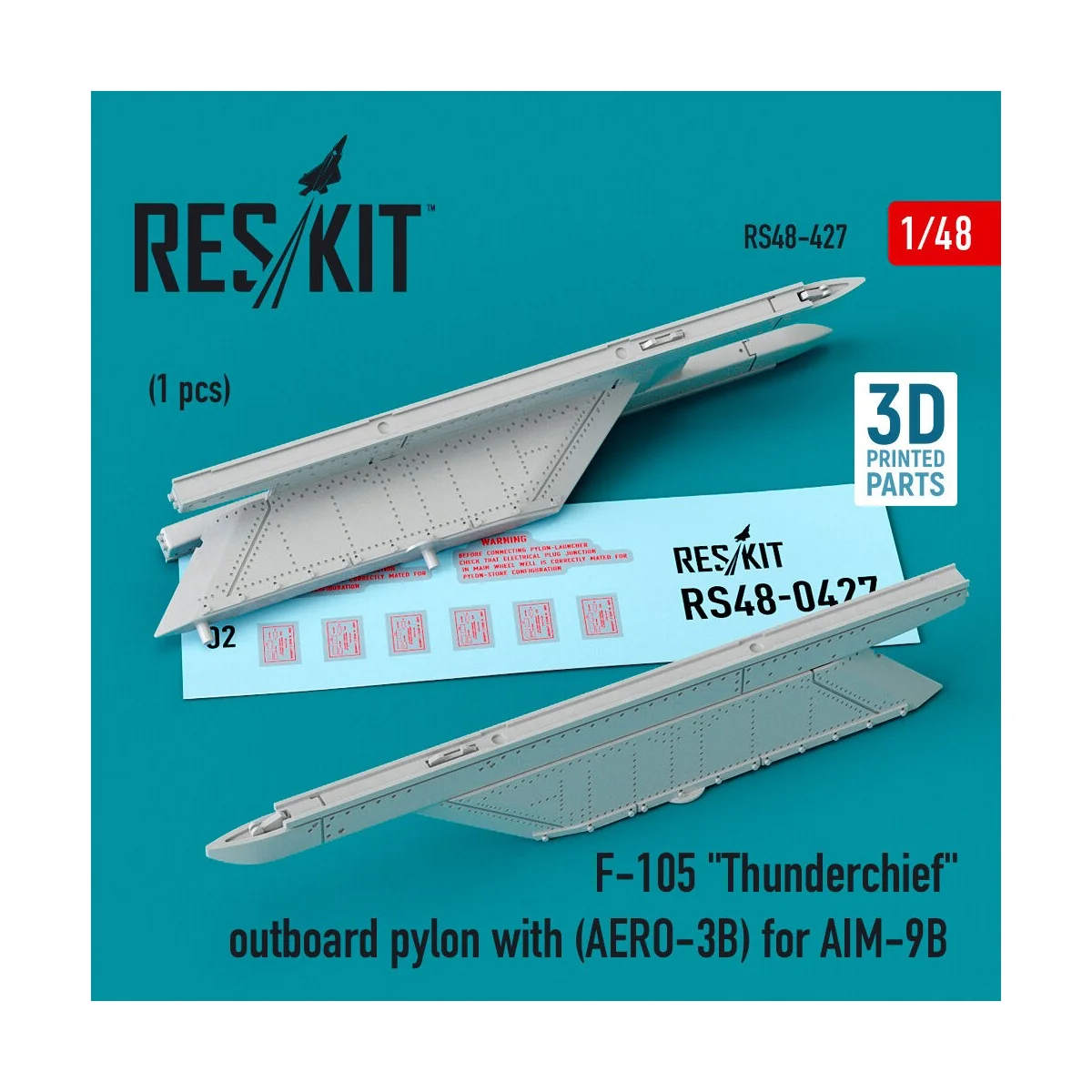 F-105 Thunderchief outboard pylon (AERO-3B) for AIM-9B (3D Printed)... F-105 Thunderchief outboard pylon (AERO-3B) for AIM-9B (3D Printed)...