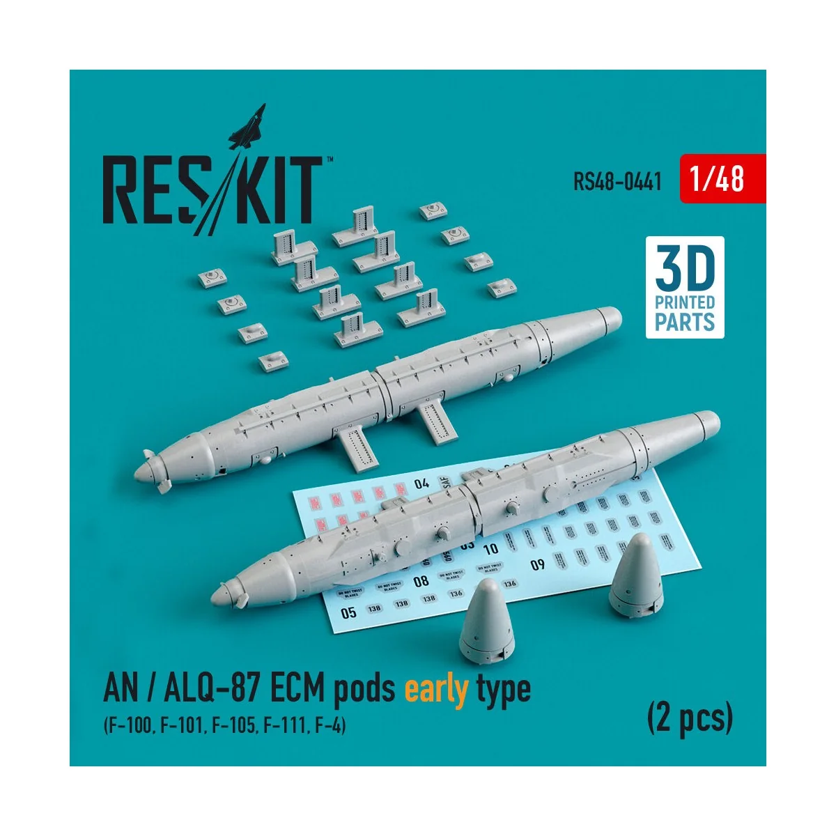 AN / ALQ-87 ECM pods early type (2 pcs) (F-100, F-101, F-105, F-111...