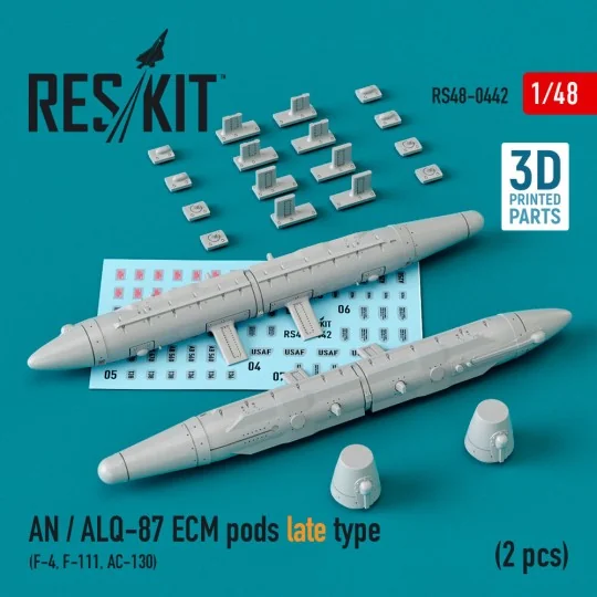 AN / ALQ-87 ECM pods late type (2 pcs) (F-4, F-111, AC-130) (3D Pri...