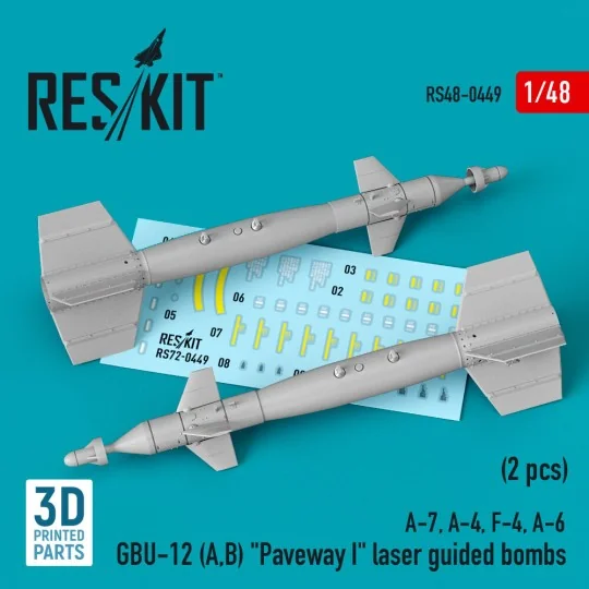 GBU-12 (A,B) Paveway I laser guided bombs (2 pcs) (A-7, A-4, F-4, A...