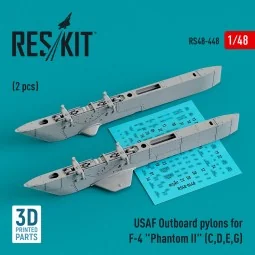 USAF Outboard pylons for F-4 Phantom II (C,D,E,G) (2 pcs) (3D Print...